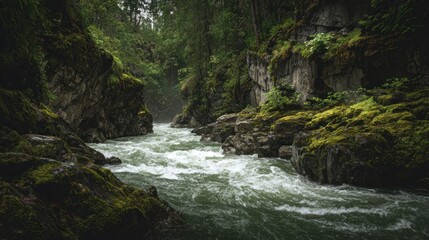 Fototapeta premium Forest river rapids