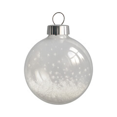 PNG Elegant glass ornament with snow