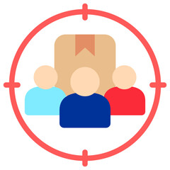 Focus Group Icon, Mini Illustration Relate To Capital Market, Market Research. Use For Modern Concept, Ui, Ux Web And App Development.