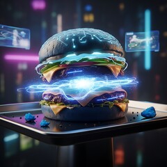 Futuristic Cybernetic Burger.