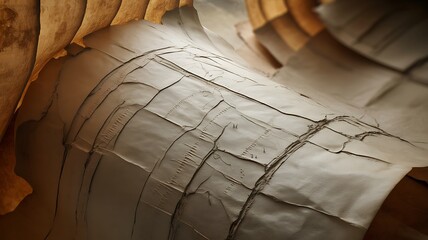 Textured Layers of Aged Paper or Parchment image photo