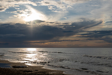 sunset on the beach