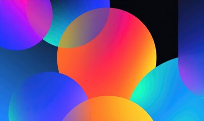 Vibrant Abstract Spheres - A Colorful Dance of Light and Shadow.