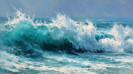 Ocean waves painting