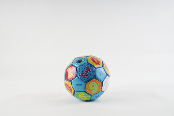 colored ball on white background