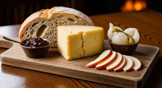 Delicious Cheese and Bread Board Appetizer