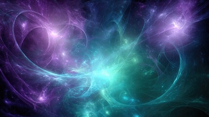 Abstract Colorful Deep Space Nebula