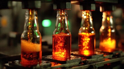 Bottling Process of Carbonated Beverage in Glass Containers