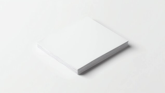 Blank white opened a4 magazine mockup, side view, 3d rendering. Empty softcover book mock up, isolated. Clear paper dairy or notebook with page template