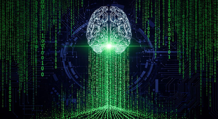 Digital Brain Formed by Green Binary Code and Circuitry technology data