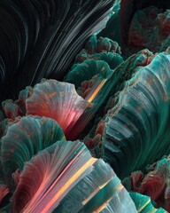 Abstract Digital Art With Vibrant Colors And Shapes