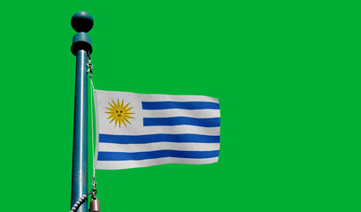 Uruguay flag with confetti overlay for festive and celebratory contexts.