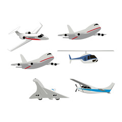 plane set vector design eleme...