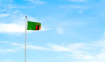 Isolated Zambia flag on a clean white background — perfect for presentations, graphic design, and editorial use.