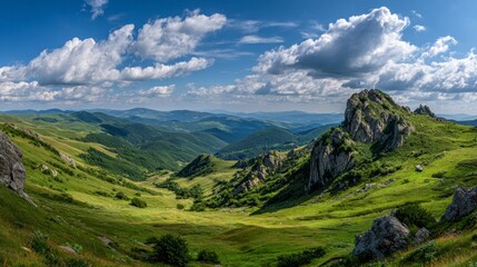 Fototapeta premium Mountain valley landscape