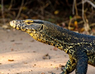 Close-up of a monitor lizard