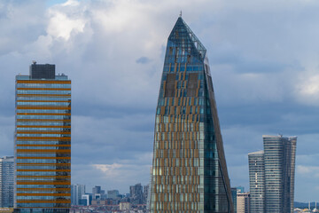 istanbul kozyatagi kadikoy modern buildings skyscrapers finance center with clouds on sky