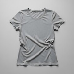 Gray T-Shirt, Simple, Fashionable, Casual, Womens.