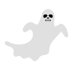 Simple Illustration of a Spooky Ghost