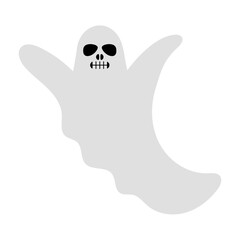 Simple Illustration of a Spooky Ghost