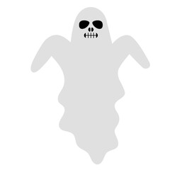 Simple Illustration of a Spooky Ghost