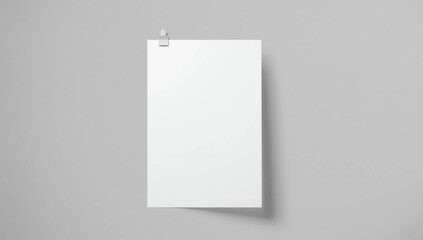 mockup of a blank vertical flyer or paper sheet