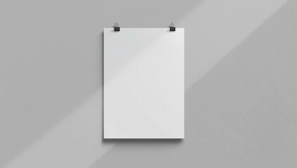 mockup of a blank vertical flyer or paper sheet