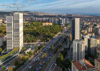 istanbul kozyatagi kadikoy modern buildings skyscrapers finance center with clouds on sky