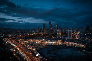 istanbul kozyatagi kadikoy modern buildings skyscrapers finance center with clouds on sky