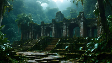 Ancient Ruins in the Jungle