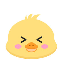 Cute Yellow Duckling with Cheerful Expression, Perfect for Gift Box Packaging or Whimsical Designs