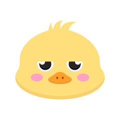 Adorable Cartoon Duck Face with a Subtle Expression Perfect for a Gift Box or Children's Content
