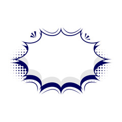 Obraz premium Dynamic comic book style speech bubble illustration featuring a vibrant burst effect and halftone dots, perfect for conveying impactful messages and lively communication graphics