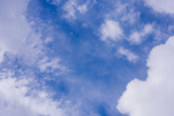 秋の空　見上げた青空と雲03