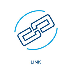 Link Icon Outline Color Style. Vector Illustration For Graphic Design