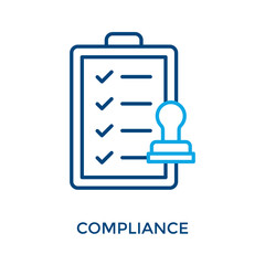 Compliance Icon Outline Color Style. Vector Illustration For Graphic Design