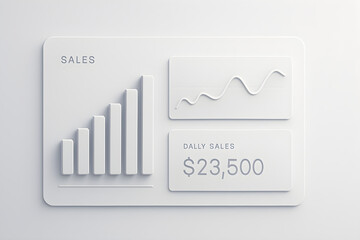 Modern Sales Dashboard Displaying Business Data and Financial Growth