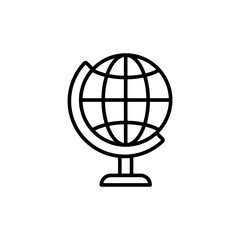 Fototapeta premium Globe icon representing global reach and worldwide connections