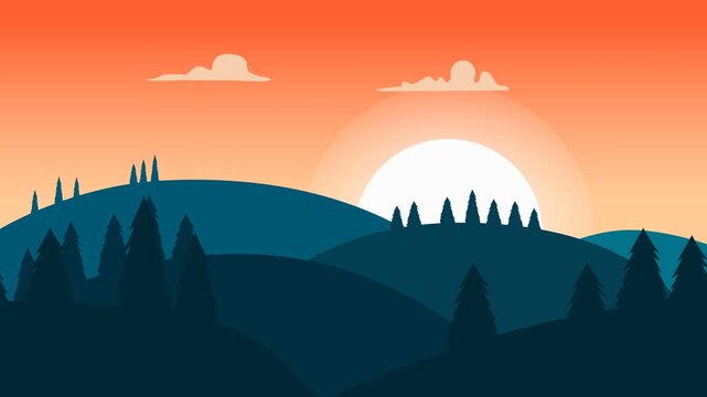 animated cartoon background. looped animation