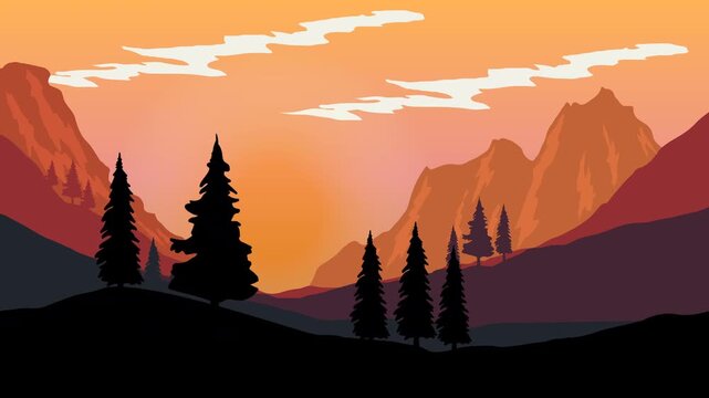 animated cartoon background. looped animation