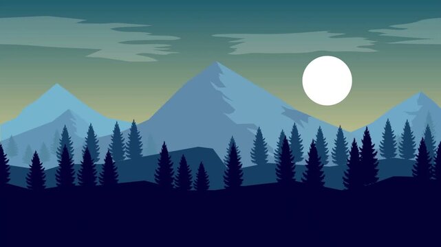 animated cartoon background. looped animation of m