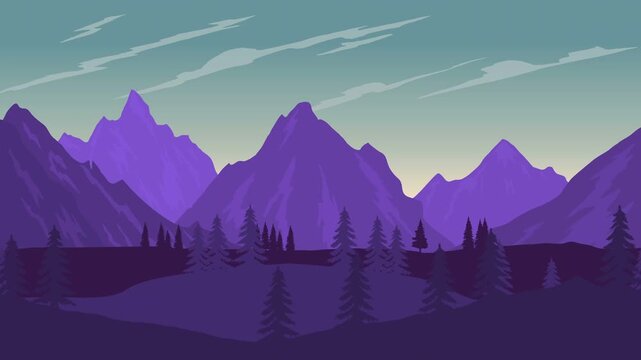animated cartoon background. looped animation of m