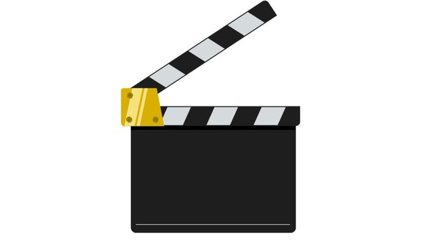 cinema clapper animation. clapper board.cinematogr