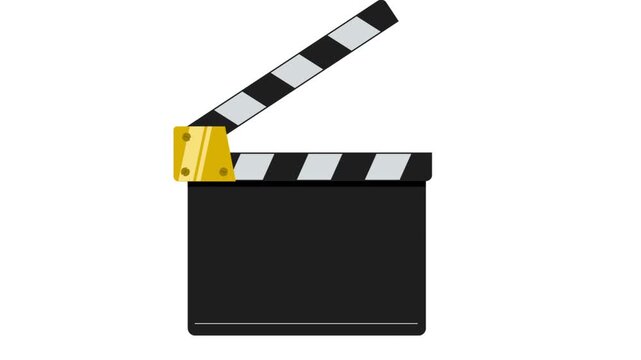 cinema clapper animation. clapper board.cinematogr