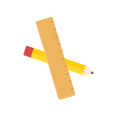 A creative composition of a ruler and a pencil, symbolizing the foundational elements of education and learning