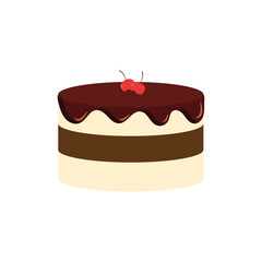 Delicious Chocolate Layer Cake with Cherries A Sweet Dessert Delight