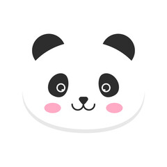 Cute Panda Face Illustration - Adorable Cartoon Animal Portrait