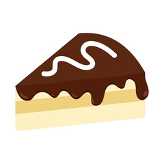 Delicious chocolate frosted cake slice, a sweet dessert treat for celebrations and indulgent moments, featuring layered sponge and rich ganache