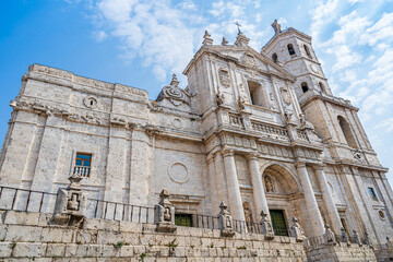 Fototapeta premium Valladolid, Castilla y Leon, Spain: Facade of Valladolid Cathedral, the Cathedral of Our Lady of the Holy Assumption built in Renaissance style