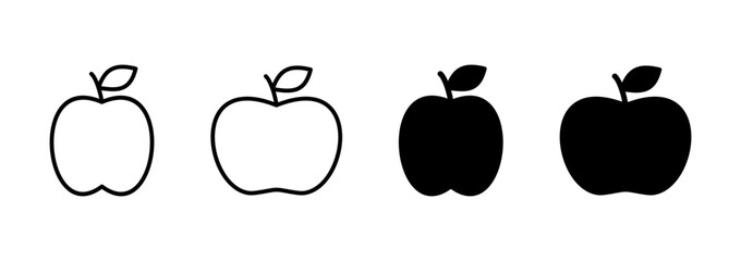 Apple icon vector. Apple sign and symbols for web design.